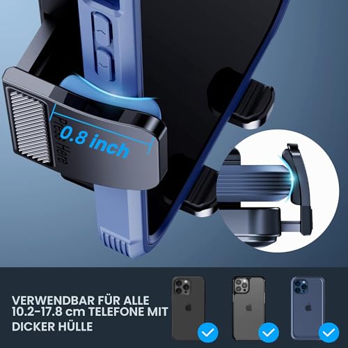 BIPOPIBO Handyhalterung Auto Handyhalter fürs Auto Lüftung [Hüllenfreundlich] 360° Drehbar Kfz-Handyhalterung EIN-Knopf-Release Autohalterung Handy für iPhone Smartphones Halterung Universelle