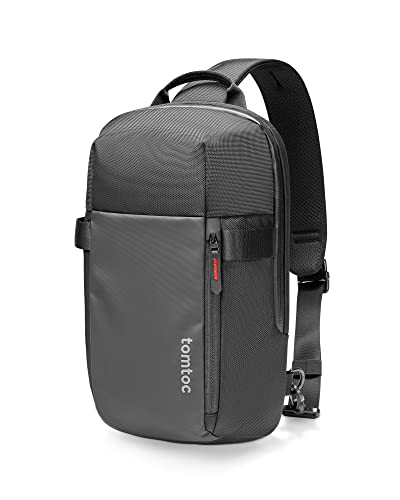 tomtoc Sling Bag Compacta, Bolsa de Hombro Minimalista Crossbody para 13 Pulgadas MacBook Air M3, 14' MacBook Pro M4, 2024 13' iPad Air M2 iPad Pro M4, Resistente al Agua, Ligera para Viajes, Trabajo
