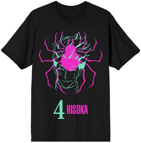 Hunter X Hunter Phantom Troupe 4 Hisoka - Camiseta estampada negra para hombre