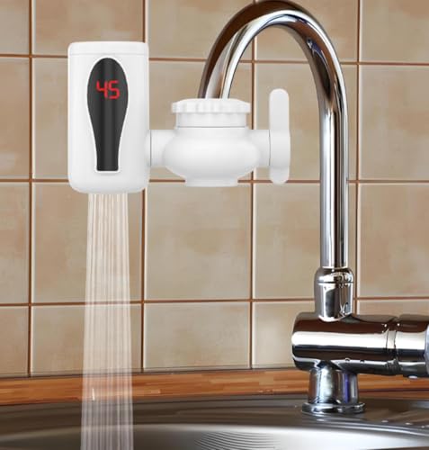 Instant Electric Hot Water Heater Kitchen Sink Faucet Adapter Fast Heating Tap Digital Display Water Heater Bathroom 3000W