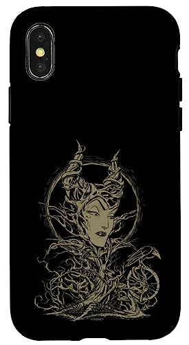 Coque iPhone X/XS Disney Maleficent Thorns étui de protection rigide pour téléphone