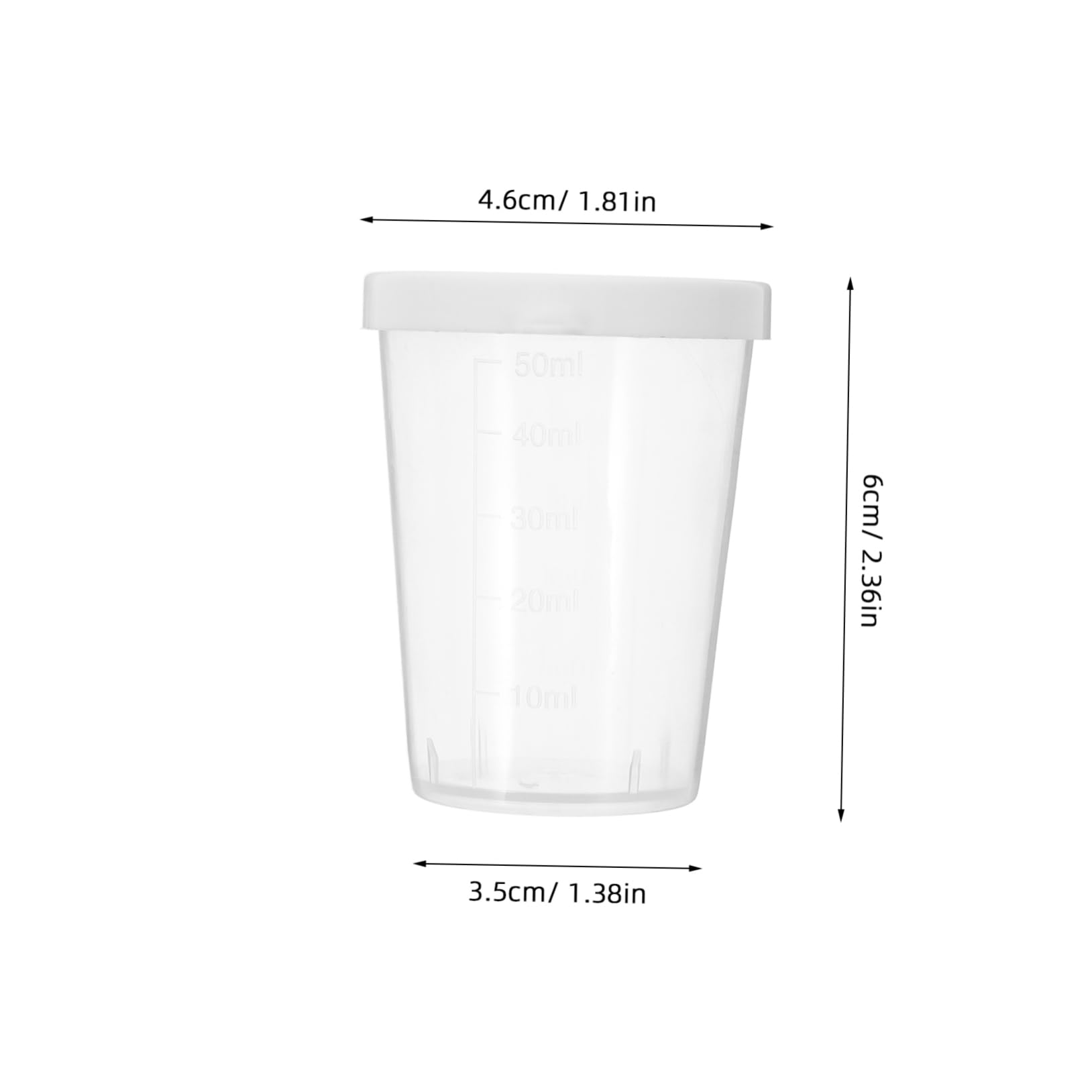 Hohopeti 20pcs Multifunctional Medicine Cups Scale Measuring Cups Graduated Lid for Sample Storage