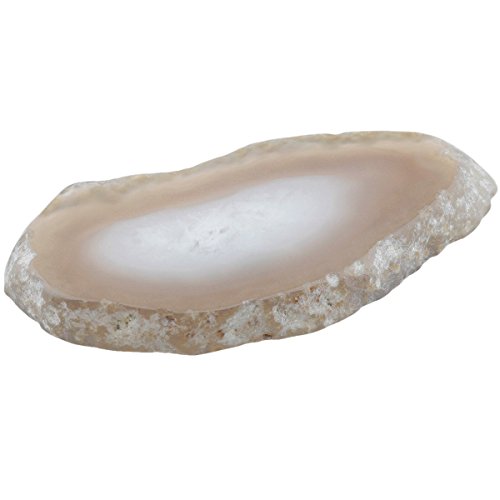 Rockcloud 10 Pcs Agate Light Table Slices, Healing Crystals Geode Stones,Irregular Home Decoration Jewelry Making,Natural Color #TOP3