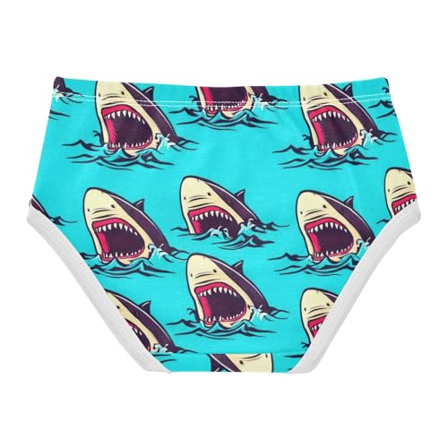 Cotton Girls Underwear Toddler Cute Cartoon Sharks Blue Cute Panties Girl Florals Undies Kids Briefs 2t2