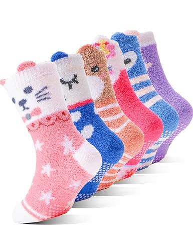 EBMORE Stoppersocken Kinder Kuschelsocken Mädchen Dicke Socken...