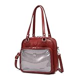 Ita Bag Multi-Purpose Backpack Crossbody Cat Purse Kawaii Pin Display Bag with Insert (2116-Red