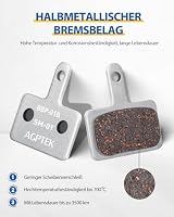 AGPTEK 4X Bremsbeläge Fahrrad, Scheibenbremsbeläge, High Performance Bremsbeläge Disc Brake Pads & Spring (Resin) für Mountainbike Scheibenbremse I Bike Beläge I Bremsbelag (4 Stück), Silber – Ansicht 3