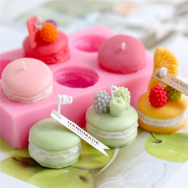 Shadowplay Candles 3D Macaron Silicone Mould for Wax Melts and Baking, Pink