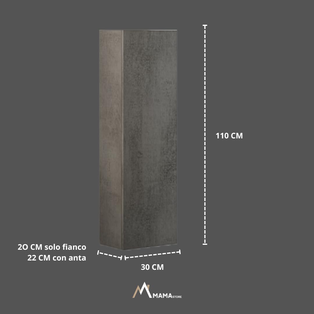 Dimensions diagram of the MaMa Store Atena column cabinet