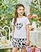 Arshiner Leopard Printed Girls Lounge Set 2Piece Fashion Shirt & Shorts PJ Set Little Girls Sleepwear Size 14-16