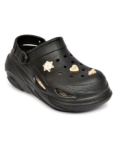 Image of Fashionable Comfortable Adjustable Back Strap Clogs & Premium Cute Charms |Waterproof Anti Skid & Lightweight Cushioned Stylish Clogs Mules for Women's & Girl's BBSILK-11