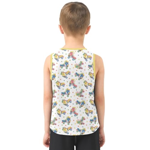 Baby Boys Sleeveless Tank Top Roller Skates Toddler Athletic Vest 3-10T3