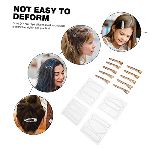 Moule en époxy pour épingles à cheveux et mini-pinces en silicone transparent - 8