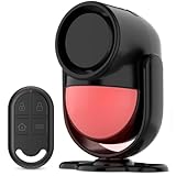 Skiliwah 防犯アラーム 赤外線防犯警報器 高齢者SOSボタン内蔵 検出角度110° 防犯ブザー 125db大音量 防犯グッズ 盗難検知 屋内/屋外用 ブラック（黒色）