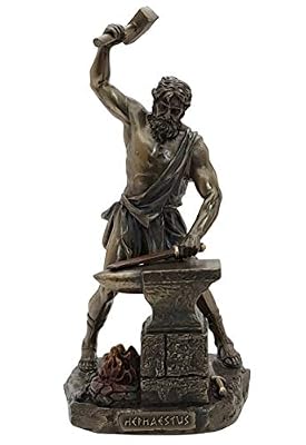 e-katastima Hephaestus Greek God of Fire and Forge Decorative Statue Sculpture Figure Bronze Finish | Ya disponible en tu tienda friki favorita! En mundofriki.es!