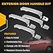 Gledewen Front & Rear Exterior Door Handles Set, Compatible with 2003-2008 Nissan Murano Infiniti FX35 FX45 2010-2015 Rogue, Without Smart Entry System, Replaces#81068, 81069