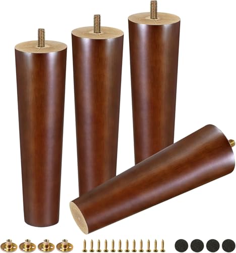 Patas para muebles de madera de 20cm: eleve su sofá y proteja el suelo con almohadillas de goma 2
