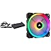 Corsair Commander Pro - Controlador de iluminación RGB y Ventilador Digital + LL120 RGB Ventilador de PC (120 mm, Doble Halo RGB LED PWM) Paquete Soltero