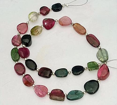 Tourmaline naturelle en tranches polies, l'énergie des pierres pour vos bijoux