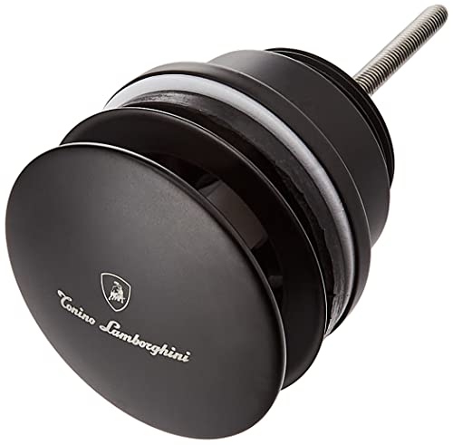 Paini 53YO945TCETSRA9TL Piston Black Automatisches Ablaufventil, Mattschwarz