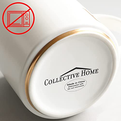 COLLECTIVE HOME - Monogram Ceramic Mugs, 15 oz Golden Initial Coffee Cups, Elegant Alphabet Tea Mugs, Elegant Personalized Mug with Gift Box, Luxurious Cups for Office and Home (c) by COLLECTIVE HOME - Image 9
