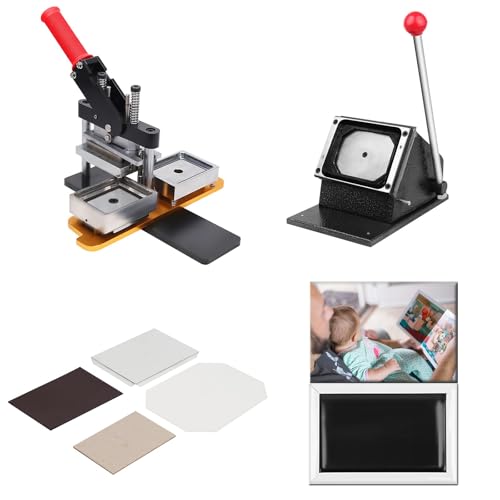 Maszyna Do Magnesów Na Lodówkę 65X90 Mm, Maszyna Do Robienia Magnesów Na Lodówkę Diy Z 200 Zestawami Materiałów Eksploatacyjnych, Zestaw Do Tworzenia Przypinek, Do D