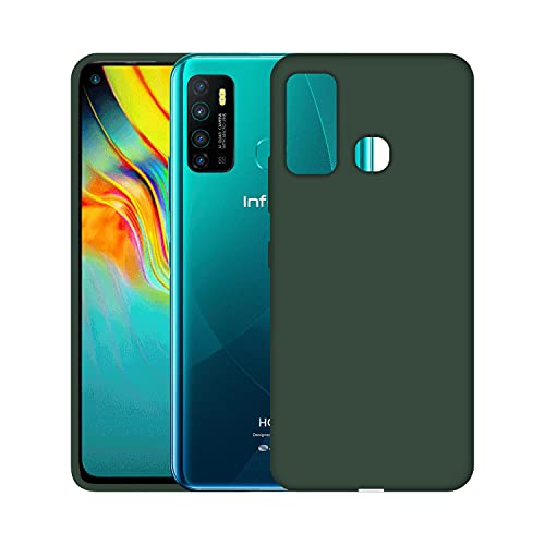 Image of Case Creation Luxurious OG Series for Infinix Hot 9 Case Cover,Anti-Dirty Slim Case Frosted Matte Cute Candy TPU Raised Bezel (Splash of Color) Back Cover for Infinix Hot 9 -Lake Green