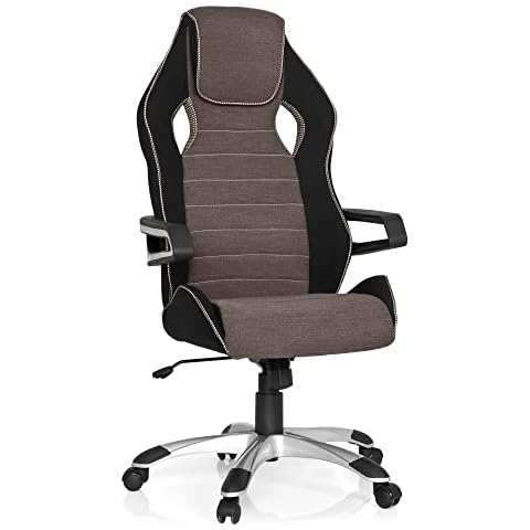 hjh OFFICE 621847 Silla Gaming Game Pro III Tela Negro/Gris/Beige Cover