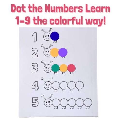 Image of CocoMoco Kids Premium Dot Stickers for Kids with 123, ABC & Animals Sticker Book -1500+ Round Stickers Fun Craft Supplies for Boys & Girls, Learning Activities, Sticker Activity Book (Pack of 3)