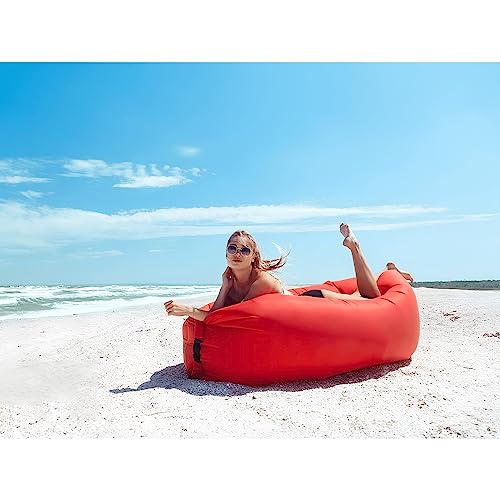image for LONGJIN Inflatable Lounger Air Sofa Hammock, Inflatable Couch for Camp
