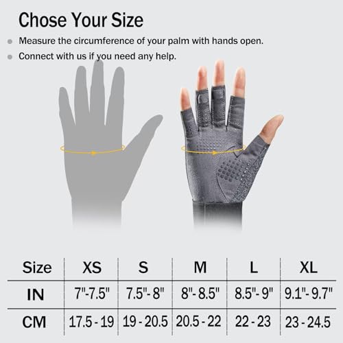 Arthritis Gloves with Detachable Wrist Strap, Strengthen Compression Gloves for Women, Carpal Tunnel Pain Relief