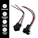 T10 Bulb Socket with Wire Pigtail, Plastic Pure Copper Two Pin Two Wire Harness Plug Parking Light License Plate Light Pre-Wired Connector, Plug Play Lighting Accessories, for Cars (Multicolored)