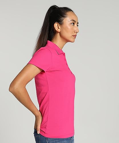 Image of Puma Women's Polo T-Shirt | Cotton Regular Fit Short Sleeve Polo with Ribbed Collar & Button Placket | Classic Everyday T-Shirt for Casual, Sport & Streetwear