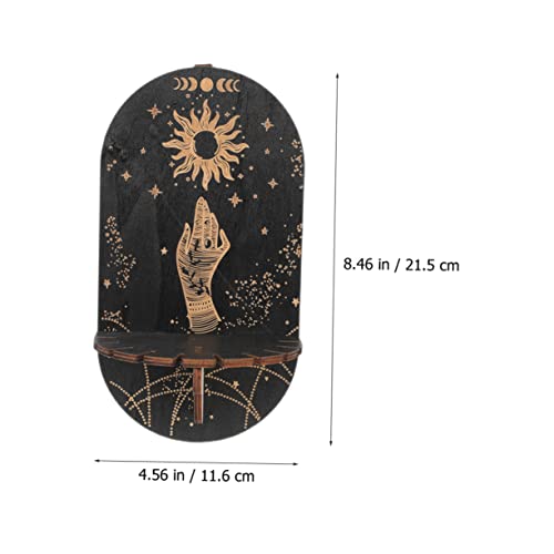 Zerodeko Suporte De Exibição De Cristal Estante Preta Decoração De Bruxa Decoração Preta Cremalheira