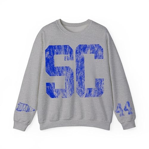 Custom #1 Fan Sweatshirt Sports Sweater Personalized Football Team Number Crew Neck Customize Vintage Letter Shirt Print Game Day T Shirt Retro Gift for Cheer Girls Mom Teen Unisex Varsity Sports Fan2