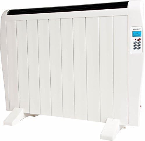 MYLEK Premium Aluminium Electric Panel Heater with Timer, Thermostat & Remote Control - Wall Mounted/Freestanding Slim White Panel Heater (1500W)