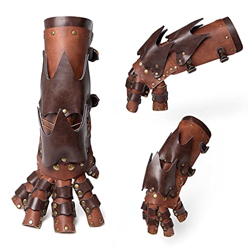 Guantes steampunk de brazo largo sin dedos para disfraces de Halloween 6