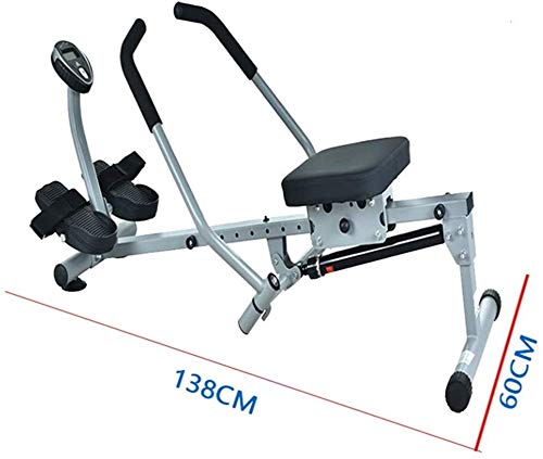 Image of Rowing Machines, Rowing Machine,Double Handle Rowing Machine,Household Folding Hydraulic Rowing Trainer,Silent Small Sports Fitness Equipment