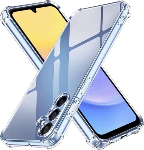 Amosite Crystal Clear Anti-Yellowing Case for Samsung Galaxy A17 5G Thin Transparent Cover, Soft Silicone Bumper
