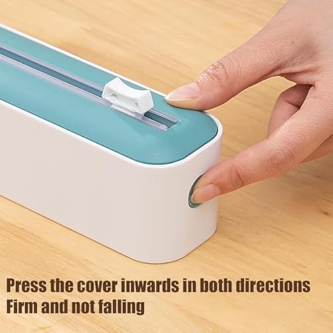 Cling Wrap Dispenser with Cutter,Refillable Aluminum Foil Dispenser - Manual Quick Cut Kitchen Dispense Box for Cling Wrap Aluminum Foil Wax Paper