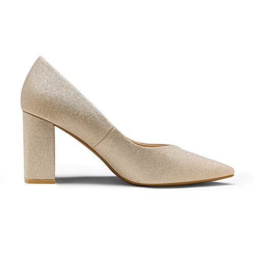 Image of DREAM PAIRS Womens High Chunky Closed Toe Block Heels