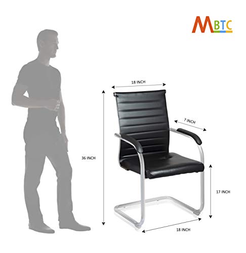 Image of MBTC Octave Office Executive Visitor Chair (Metal, Black)