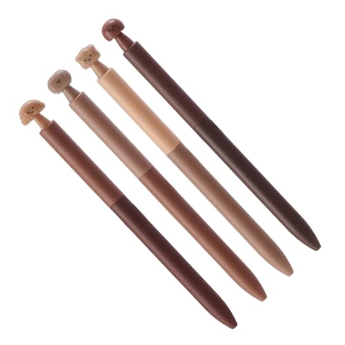 LLINthy 4 bolígrafos de gel de acción giratoria, punta de 0,5 mm, secado rápido, escritura suave para estudiantes y adultos, herramienta de escritura de oficina