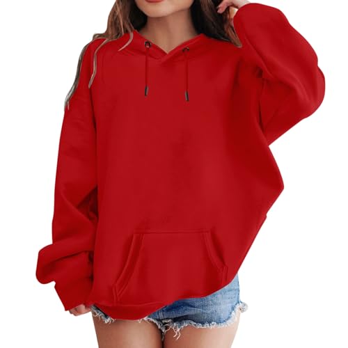 Cute Hoodies for Teen Girls Trendy Sweatshirts Plain Long Sleeve Loose Preppy Clothes 2025 Fall Winter Jacket