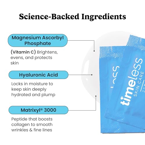 Image of Timeless Skin Care Hyaluronic Acid Vitamin C Serum - Brightens, Smooths, Rebuilds Collagen, Boosts Hydration - 28 Single Use Pouches