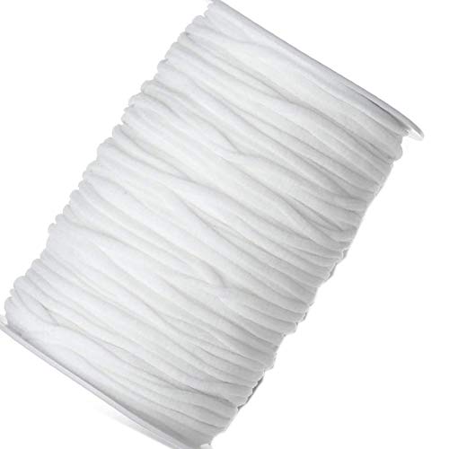 Elastic Cord Crafts Elastic Rope 200 Yards Length 1/8inch Width Elastic Band for Sewing Crafts DIY,Jewelry Making,Ear Loop DIY