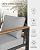 Oasbira Aluminum Outdoor Patio Furniture Set with Coffee Table, 5 Piece Patio Conversation Sets with Washable Thick Cushion, Patio Sectional Furniture Set for Porch, Balcony, Deck, Yard, Gray