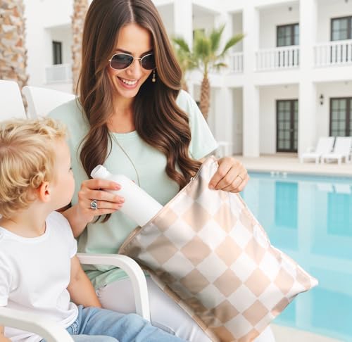 RelaxScene Wet Dry Bags Water Resistant - 2 Pack Reusable Waterproof Wet Dry Bag for Swimsuits & Baby Clothes - Leakproof Storage Pouch Bag for Travel & Baby Diaper - Travel Laundry Daycare Bags