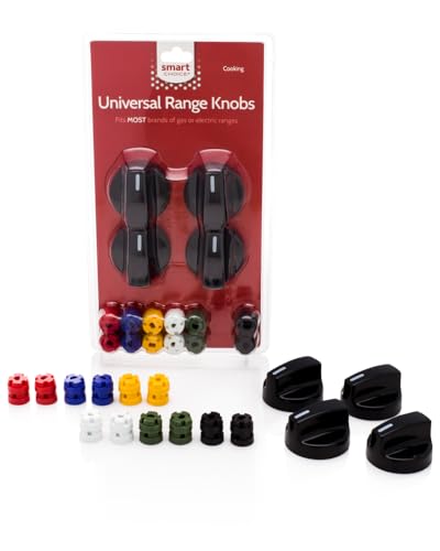 Smart Choice Range Knob Kit Black Universal Adapters Included Verify Shaft Size & Fit Before Purchase Compatible with Select Gas & Electric Ranges