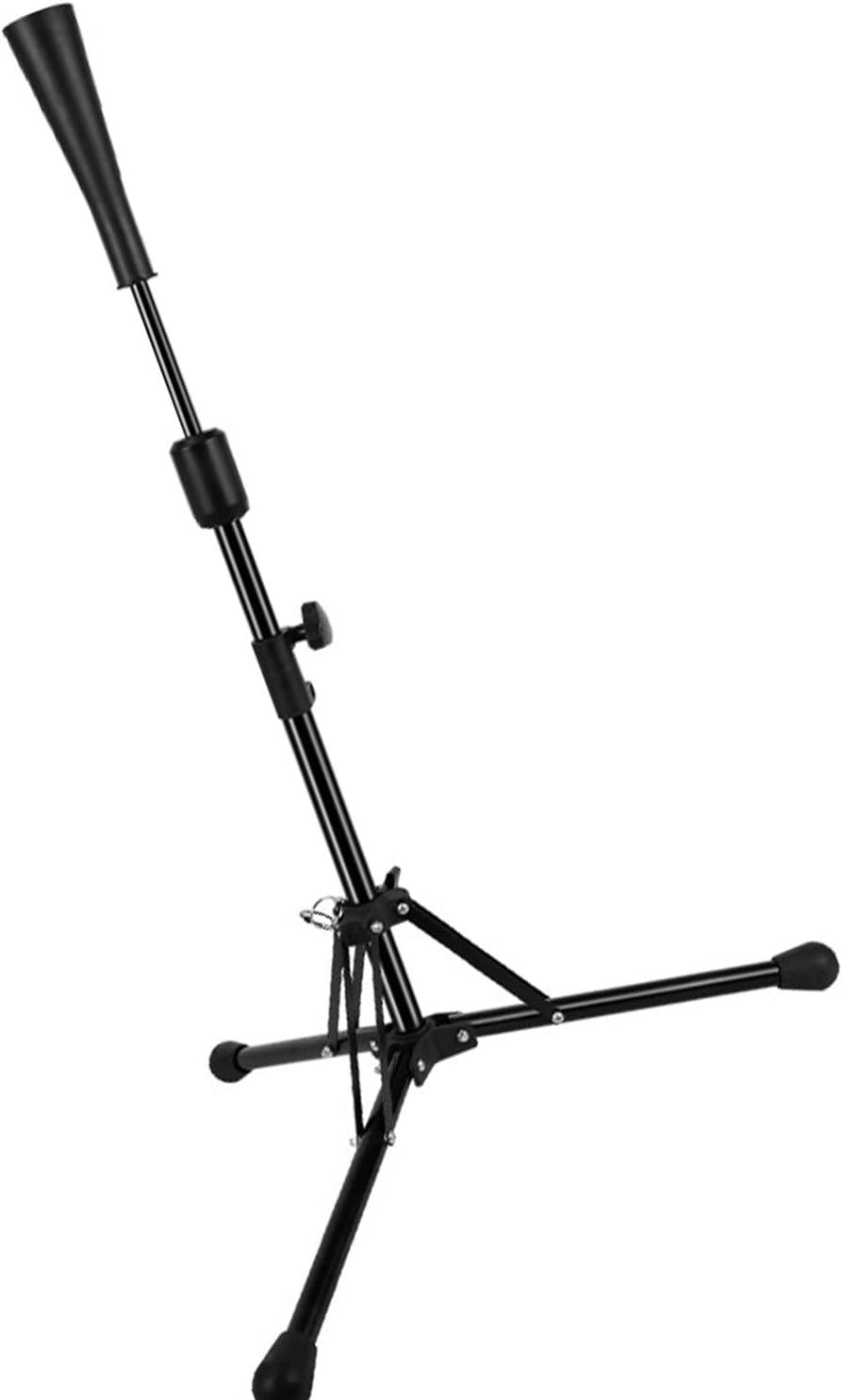 Portables Foldable Batting Base Adjustable Height Hitting Practices Stand for Baseball Softball Practices Durability Rubber Topped Hitting Base